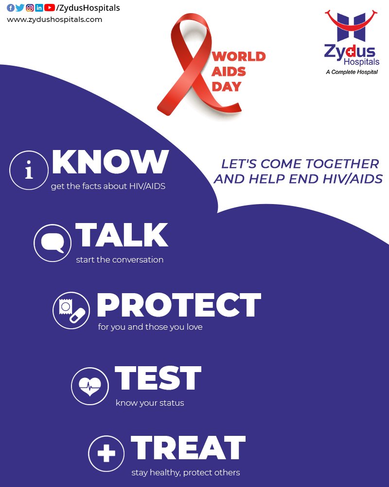 AIDS is the late stage of #HIV infection that occurs when the body's #immune system is badly damaged because of the #virus.

Read more:- https://t.co/aw2LoNEtFj

#ZydusHospitals #Ahmedabad #GoodHealth #WorldAIDSDay #AIDS #WorldAIDSDay2020 #FightAIDS #AIDSEducation https://t.co/CGeSj40RsJ
