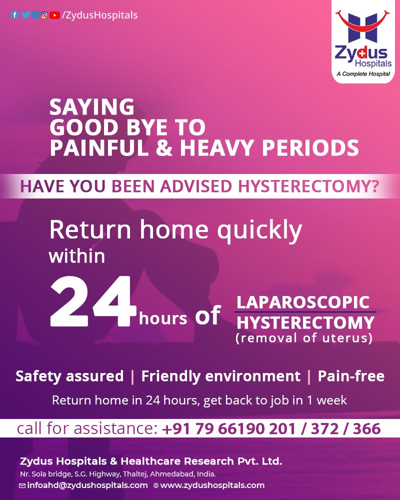#Hysterectomy is the surgical removal of the #uterus, it may also involve removal of the cervix & ovaries. 

https://t.co/QPbwFTJVL4

#LaparoscopicHysterectomy #Laproscopy #BestHospitalinAhmedabad #Ahmedabad https://t.co/vEmGpp0oQG
