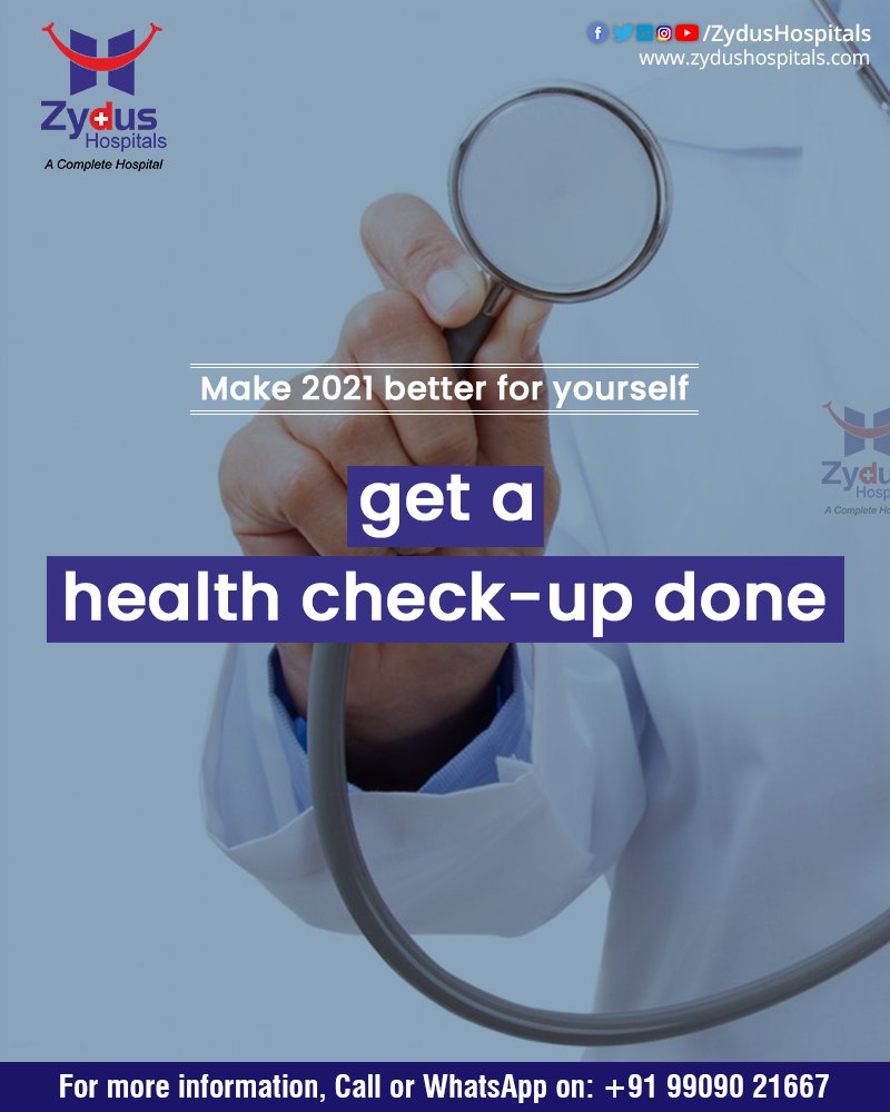 2021 should be about taking your life in the right direction and it starts with a Health Checkup. 

Explore these Packages from the following link:
https://t.co/WrmX67rHAB

#ZydusHospitals #HealthCheckUp #healthylife #medicalcheckup #staysafe #BestHospitalinAhmedabad #Ahmedabad https://t.co/UJc8kTmood