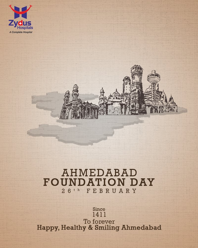 Since 1411..
To forever
Happy, Healthy & Smiling Ahmedabad.

#HappyBirthdayAhmedabad #AhmedabadFoundationDay #AhmedabadFoundationDay2021 #AhmedabadSthapanaDivas #ZydusHospitals #BestHospitalinAhmedabad #Ahmedabad #GoodHealth https://t.co/8q6LPjOUbc