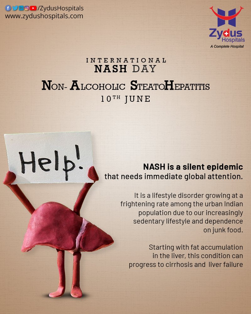 NASH (Non-Alcoholic Steatohepatitis) is a serious, progressive liver disease & public health challenge. It is a Silent Epidemic, which affects 3-5% of the global adult population (most people are between ages 40-60). 
#NASH #NASHDay #WorldNASHDay2021 #InternationalNASHDay https://t.co/sVr6OatqR7