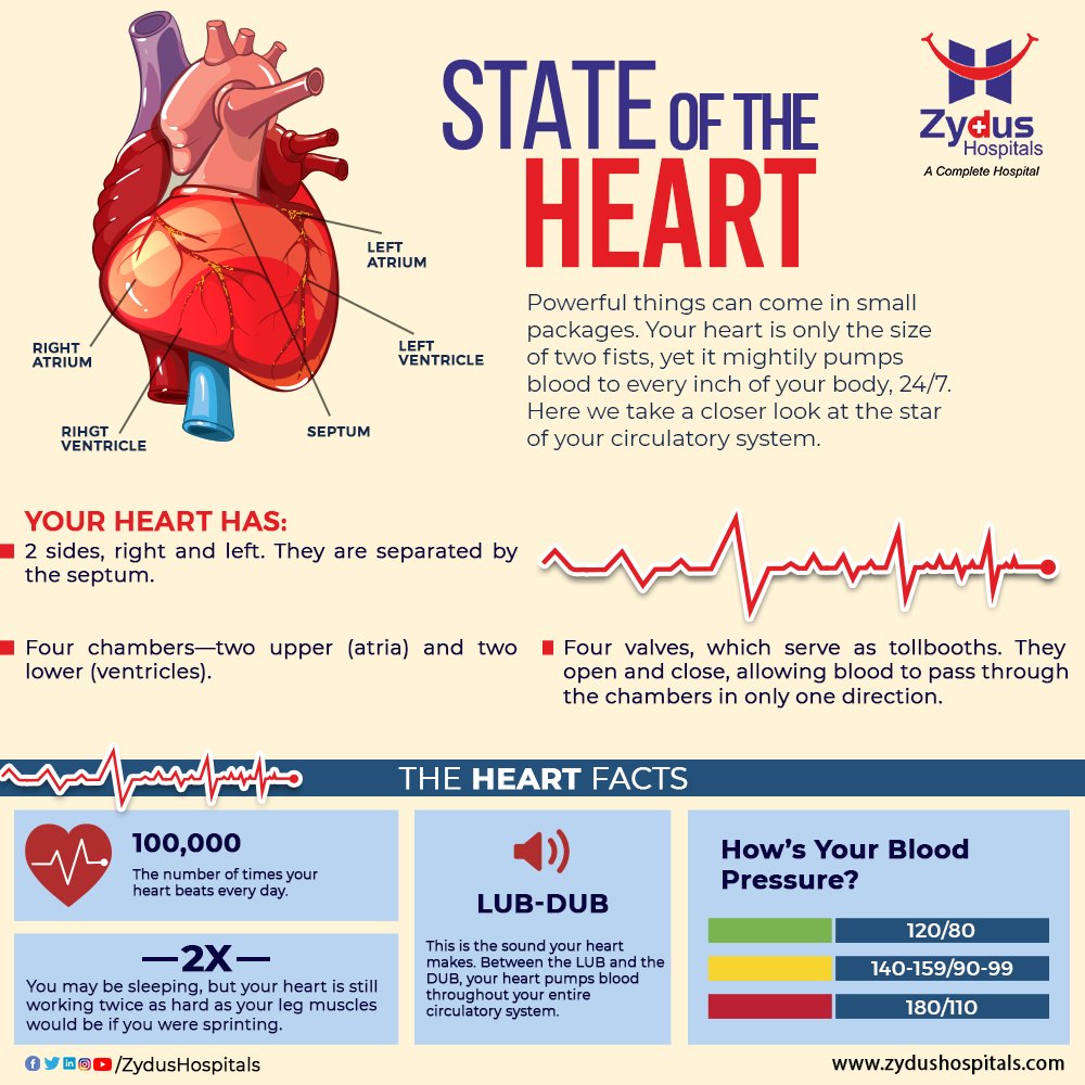 Awareness is bliss!
The more aware you stay about your heart, healthier you live. Take a look at interesting heart related facts & get in touch with expert cardiologists at Zydus Hospital
#ZydusHospitals #Doctor #ZydusCare #Ahmedabad #Gujarat #BestHospitalinAhmedabad #Cardiology https://t.co/GHwE4wRKv6