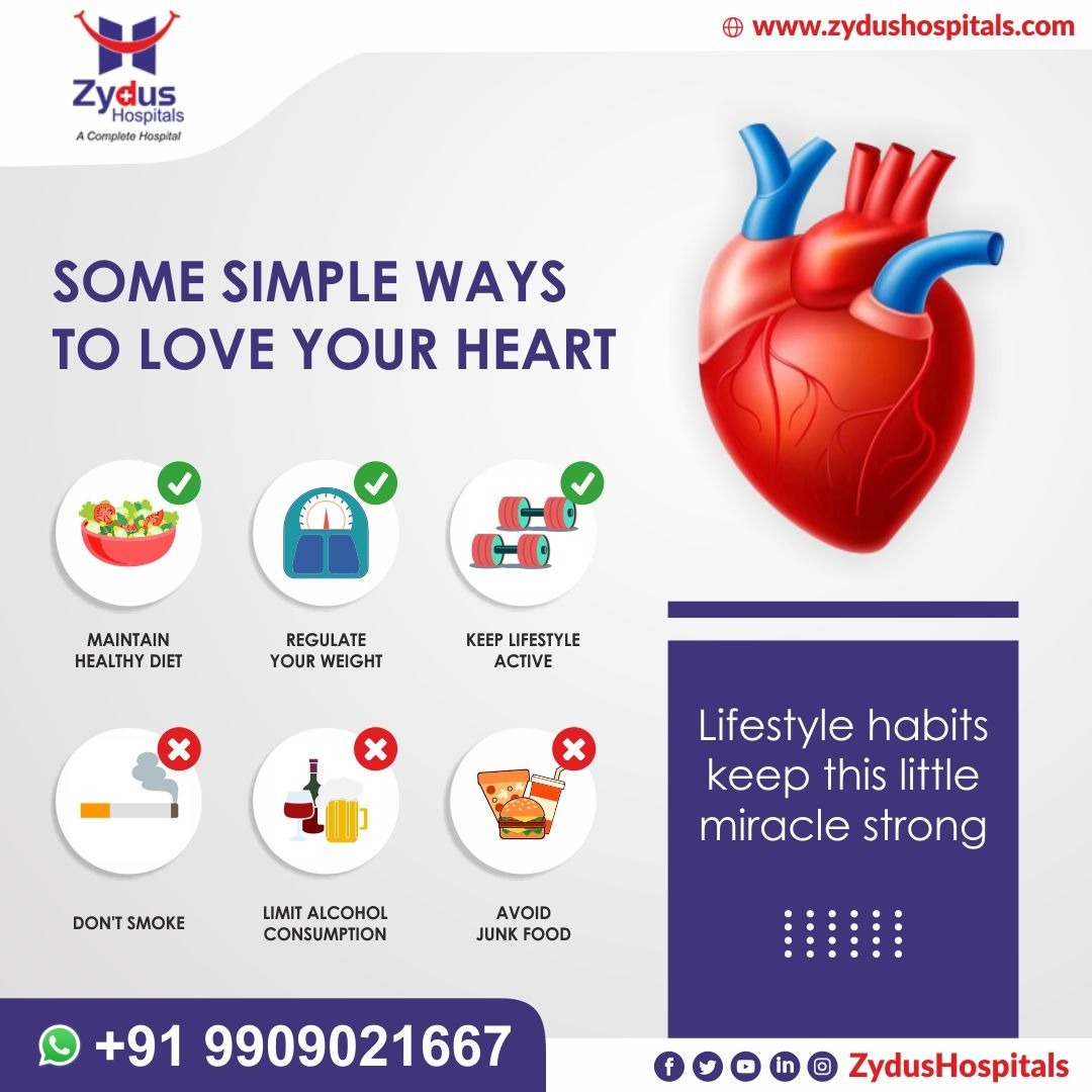 Heart disease is the leading cause of death for both men and women. Take steps today to lower your risk of heart disease.

#ZydusHospitals #HealthCare #ZydusCare #Ahmedabad #Hospital #Heart #HeartBeat #HeartAttack #HeartDisease #HeartDiseaseAwareness #StayHealthy #GoodHealth https://t.co/FG2DN5Q3Nc