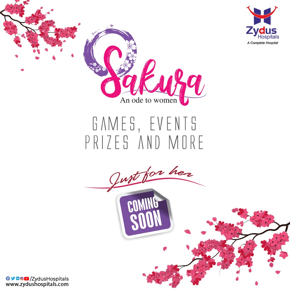 Designed to empower women to take charge of their own health, Sakura is an initiative by Zydus Hospitals, planned to spread awareness in a unique way. Keep watching this space for more.

#SAKURA #AnOdeToWomen #Womanhood #Children #ChildrenHealth #ZydusHospitals 
 #Ahmedabad https://t.co/Rpv1qePI1M
