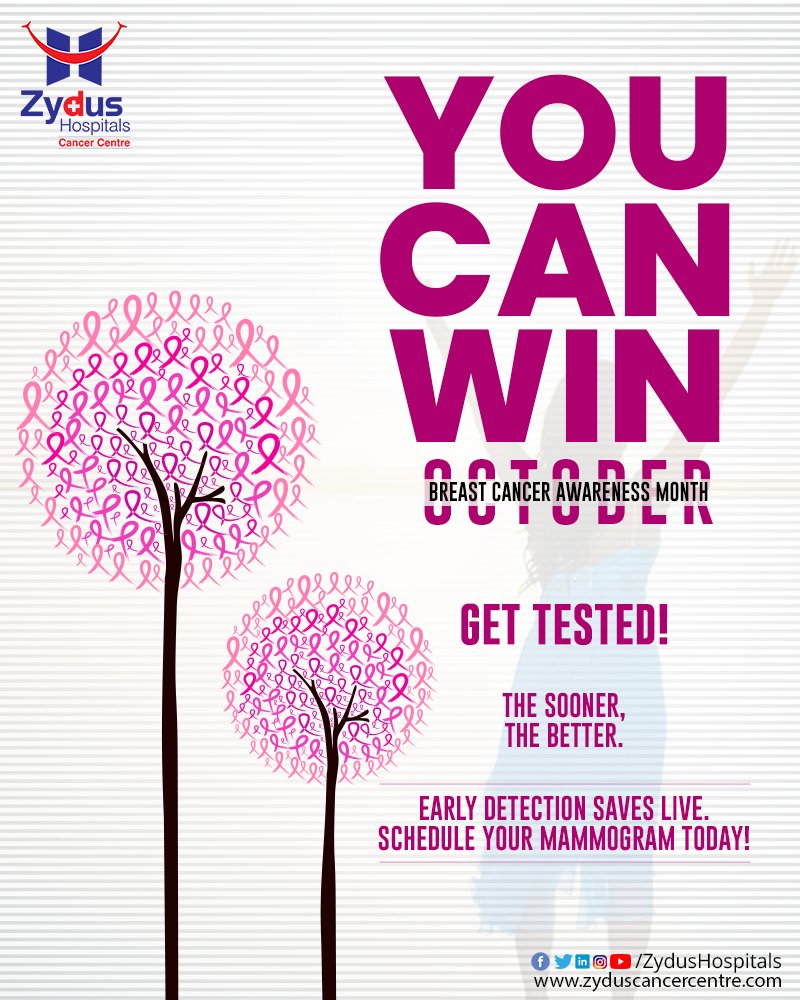 Early detection saves lives; schedule your mammogram today!

#ZydusHospitals #ZydusCancerCentre #DetectToProtect #CancerCentre #BreastCancerAwarenessMonth #BreastCancerAwareness #BreastCancer #BreastCancerSurvivor #PinkRibbon #October #Pink #BreastCancerWarrior #CancerTherapy https://t.co/uAvWKHVK9a