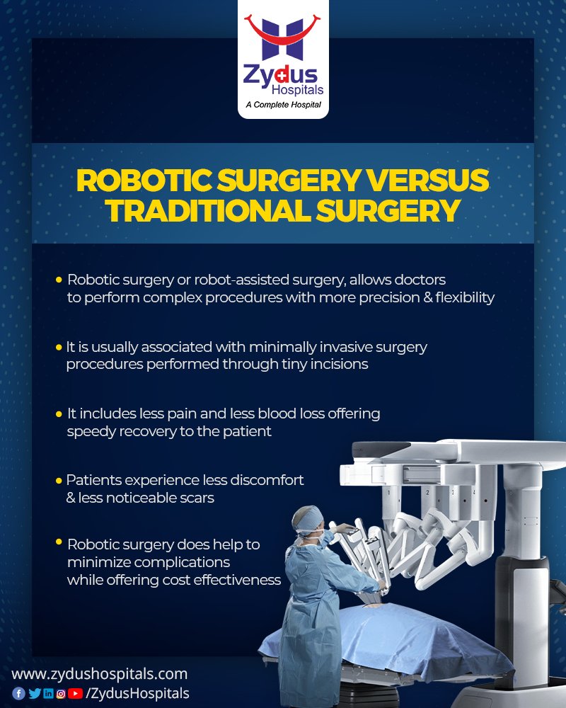Zydus Hospitals has been the Center for Excellence in Robotic Surgery re-defining the future of surgical excellence.

#RoboticSurgery #RoboticTechnology #FutureOfSurgery #Precision #MedicalScience #Automation #MedicalAdvancement #Surgery #ZydusHospitals #BestHospitalinAhmedabad https://t.co/WW86Aj5Ubf