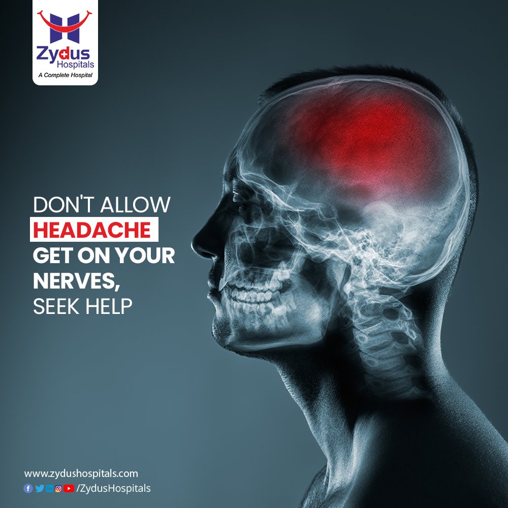 Do not allow the chronic or constant, irregular or sudden headache get on your nerves and your lifestyle. Seek for help from the experts because effective treatment is readily available.

#BeatTheHeadache #Headache #Migraine #Pain #ZydusHospitals #Gujarat https://t.co/xGY4qPYmNm