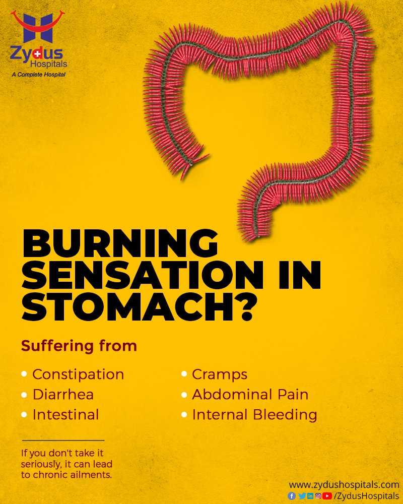 A digestive disease is one in which stomach acid or bile irritates the food pipe lining. The most common symptom of a stomach ulcer is burning, not to be ignored.

#ChronicAcidReflux #ZydusCare #BestHospitalInAhmedabad https://t.co/MNhQddiT5O