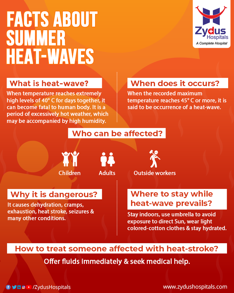 Alert: The notification of heat-waves is here!

#SummerCare #TipOfTheDay #HeatWaves #SummerHeatWaves #BeatTheHeat #DressRight #StayHydrated #AvoidSun  #ZydusHospitals #HealthCare #StayHealthy #ZydusCare #BestHospitalinAhmedabad #Ahmedabad #GoodHealth https://t.co/CMvT4OmZ1Z