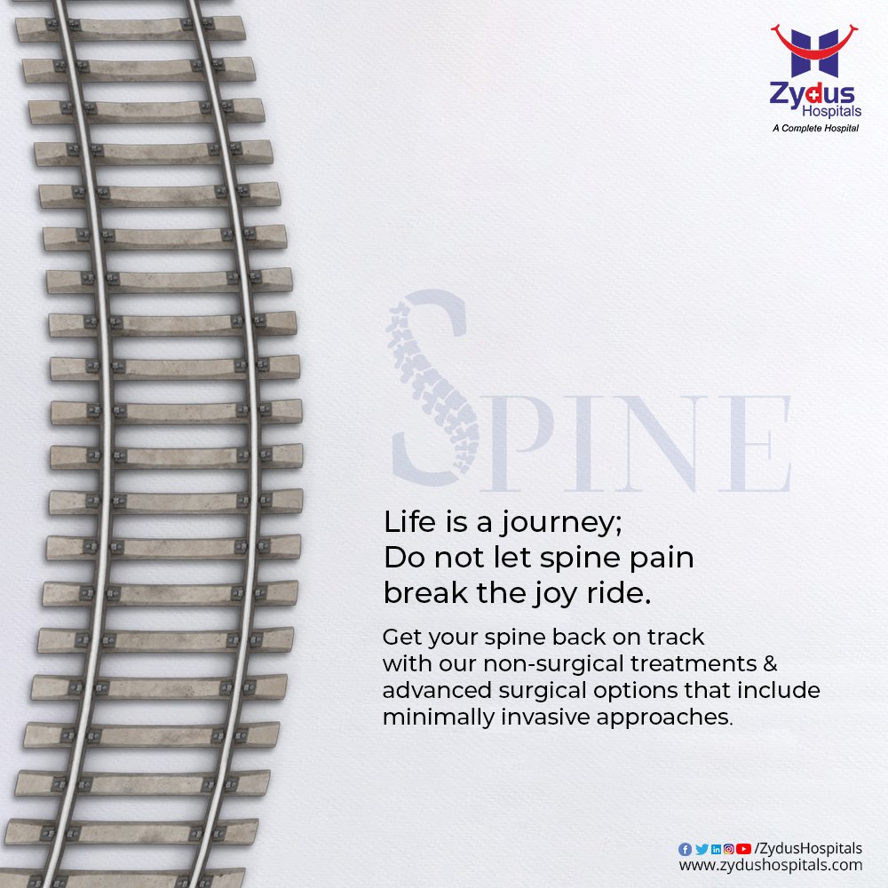 No matter how your back pain had started; it can end here at #ZydusHospitals.

#Spine #SpineCare #SpineSurgery #MinimallyInvasiveSurgery #SpinalDisorders #SpinalDisc #SlipDisc #BackPain   #HealthCare #StayHealthy #ZydusCare #Ahmedabad #Gujarat #BestHospitalinAhmedabad https://t.co/bvAJuDuouF