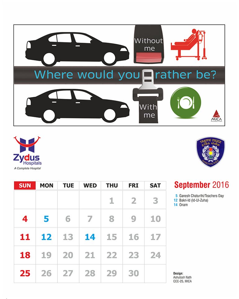 This #September let's be the carriers of #awareness!

#DriveSafe #TrafficAwareness #ZydusHospitals#Ahmedabad https://t.co/JqLeYlS45M